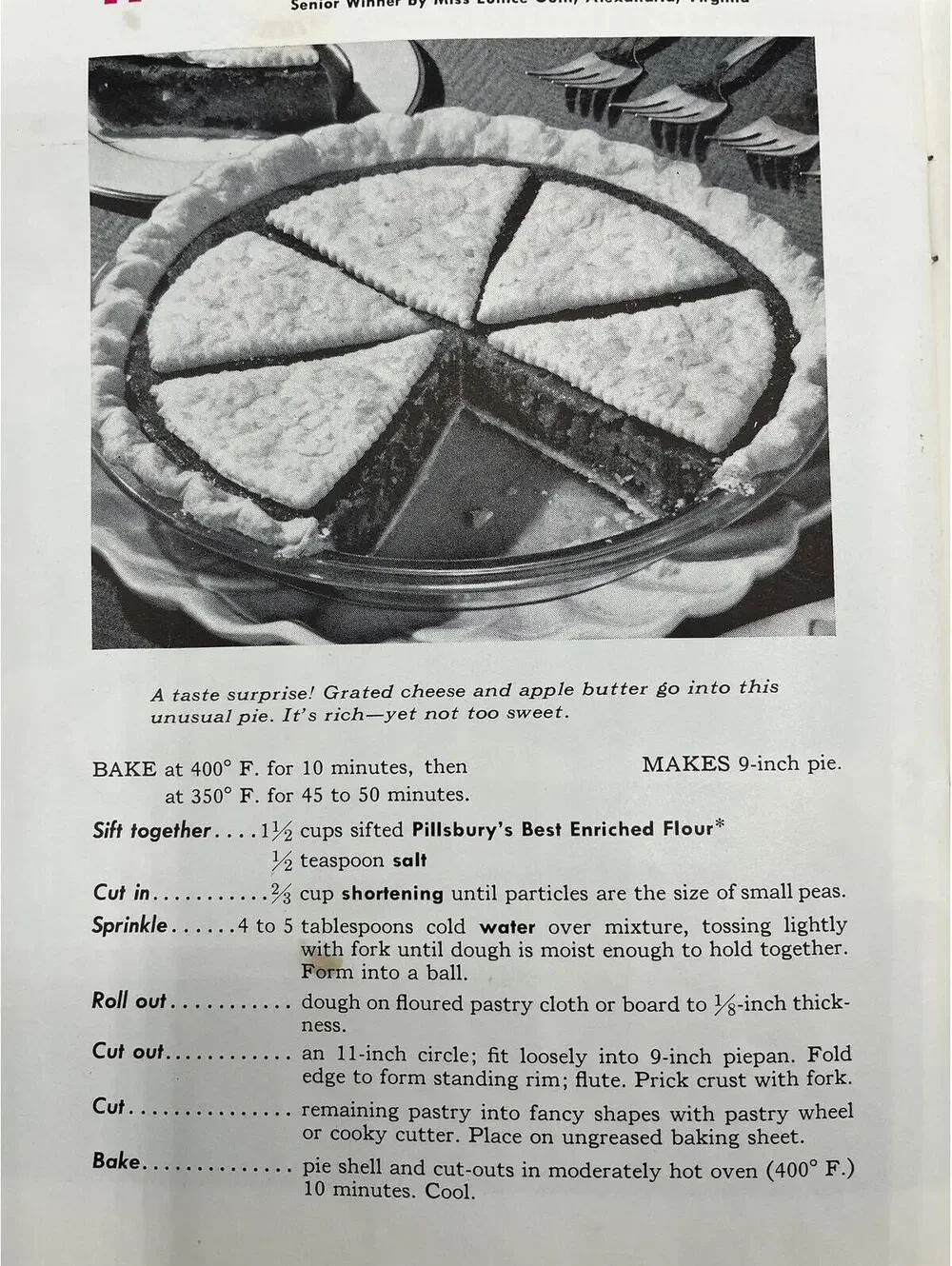 Vintage 1952 Pillsbury Cookbook: 3rd Grand National, 100 Prize Recipes